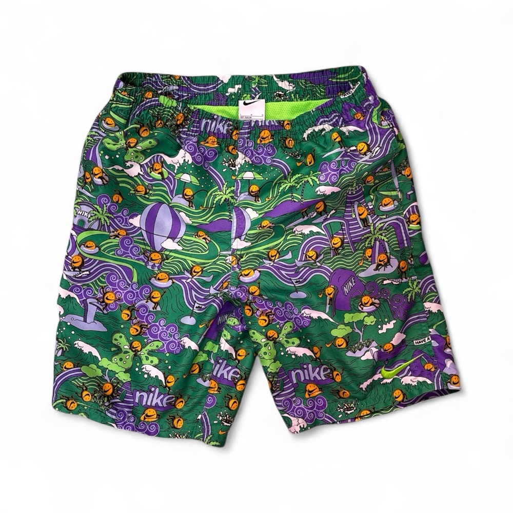 Nike Green and Purple Boys Shorts - XL